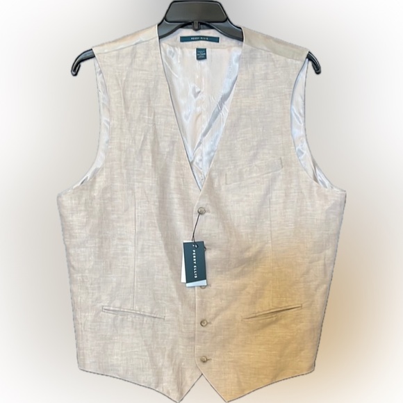 Men's Beige Vest by Perry Ellis XXL NWT - Picture 1 of 11